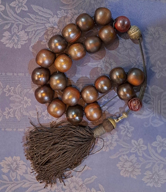 Authentic Buffalo Bone Komboloi (Buffalo Horn Rosary) (ROS-62) - Dinos-Virginia