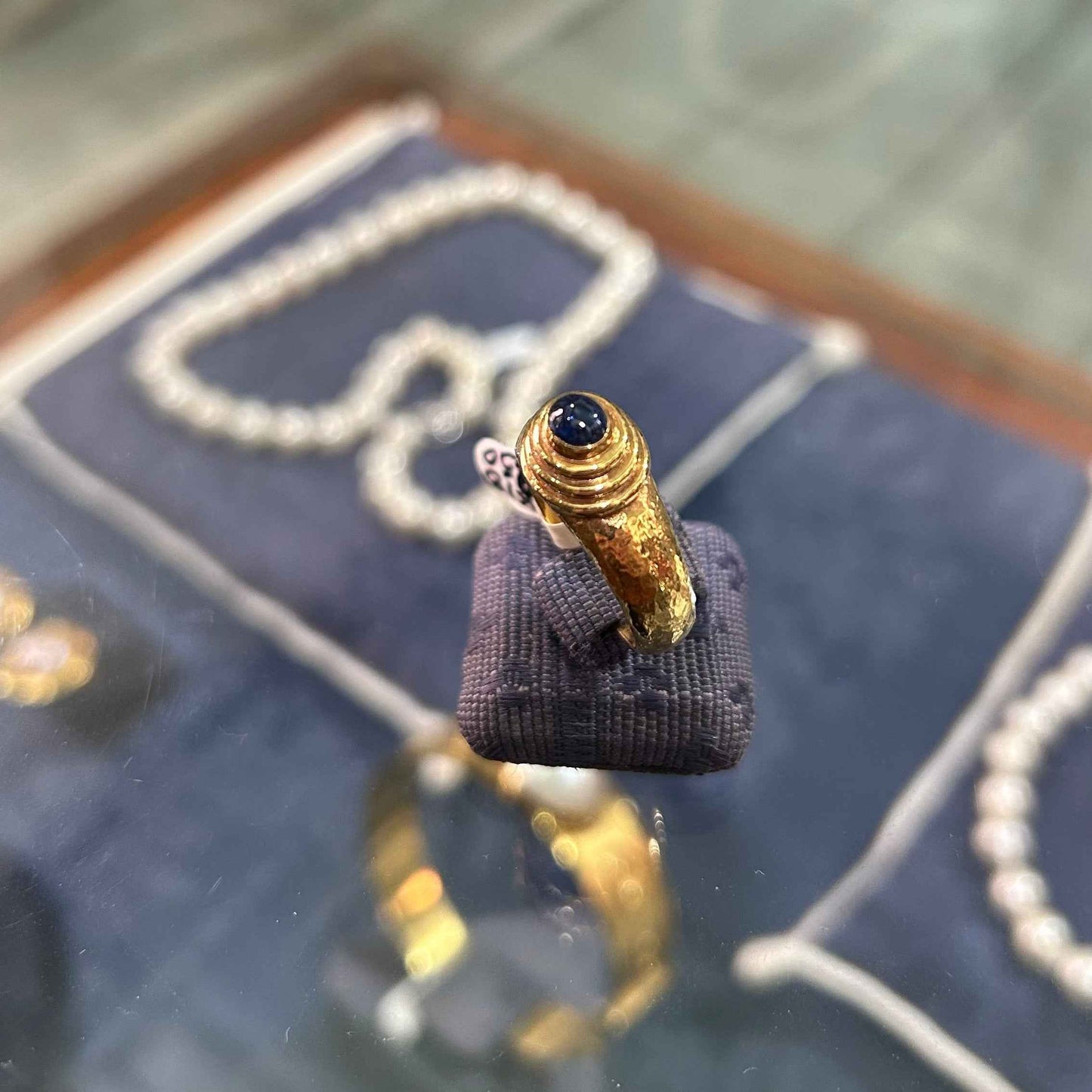 Ring in 18k gold with gemstone (B-155) - Dinos Virginia Jewelry