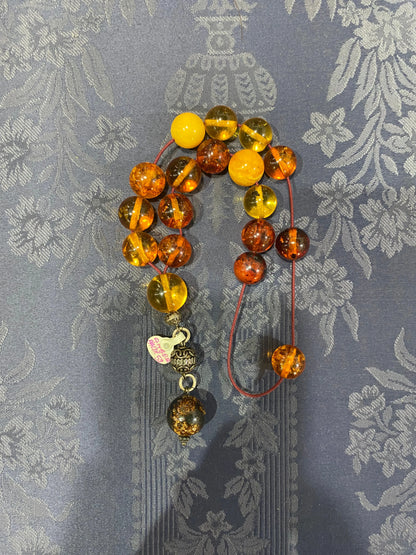 Authentic Baltic Amber Komboloi (ROS-09) - Dinos-Virginia