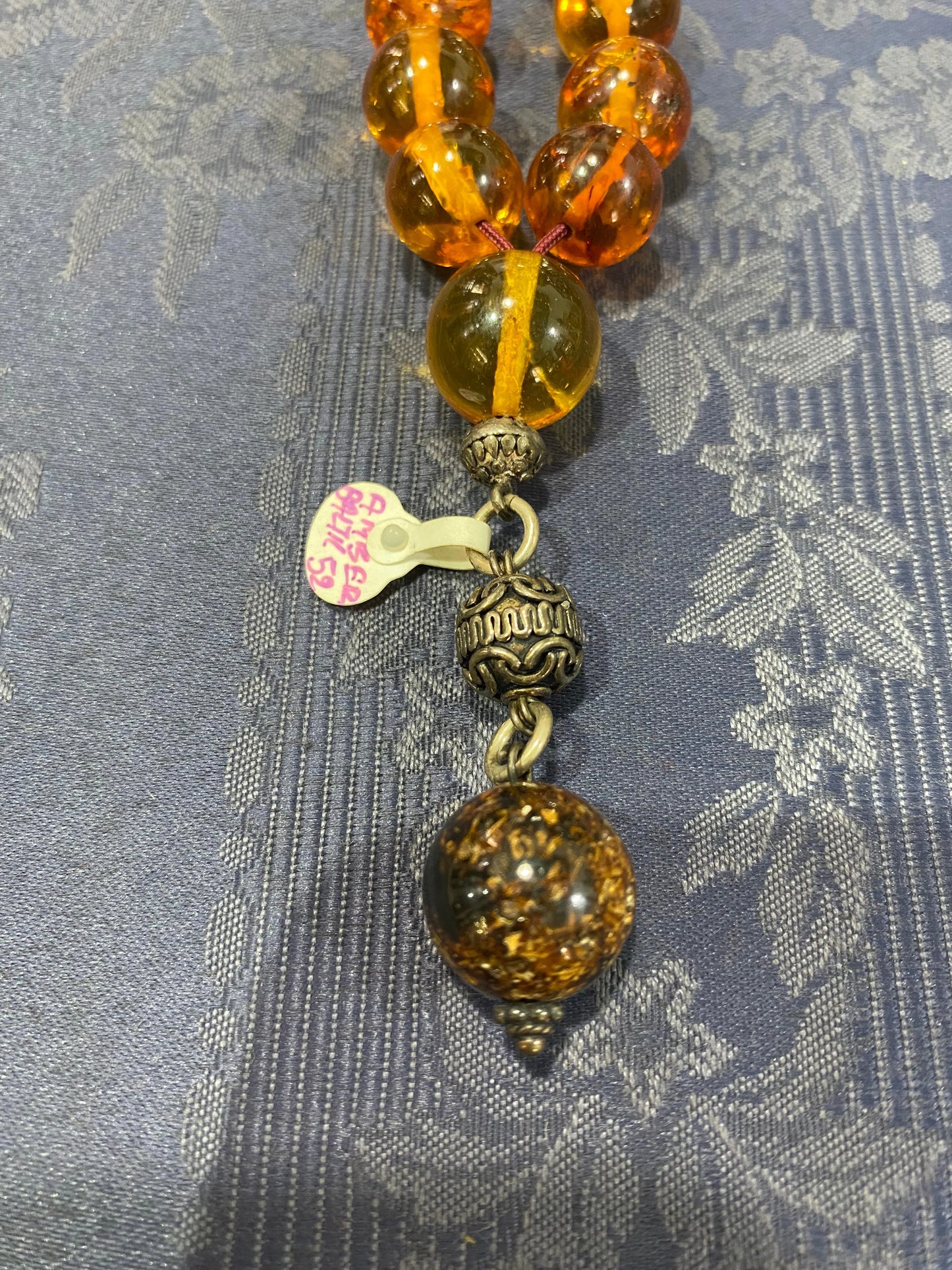 Authentic Baltic Amber Komboloi (ROS-09) - Dinos-Virginia