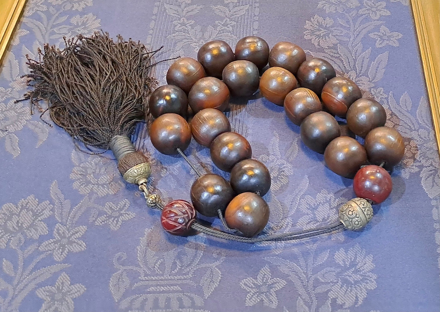 Authentic Buffalo Bone Komboloi (Buffalo Horn Rosary) (ROS-62) - Dinos-Virginia