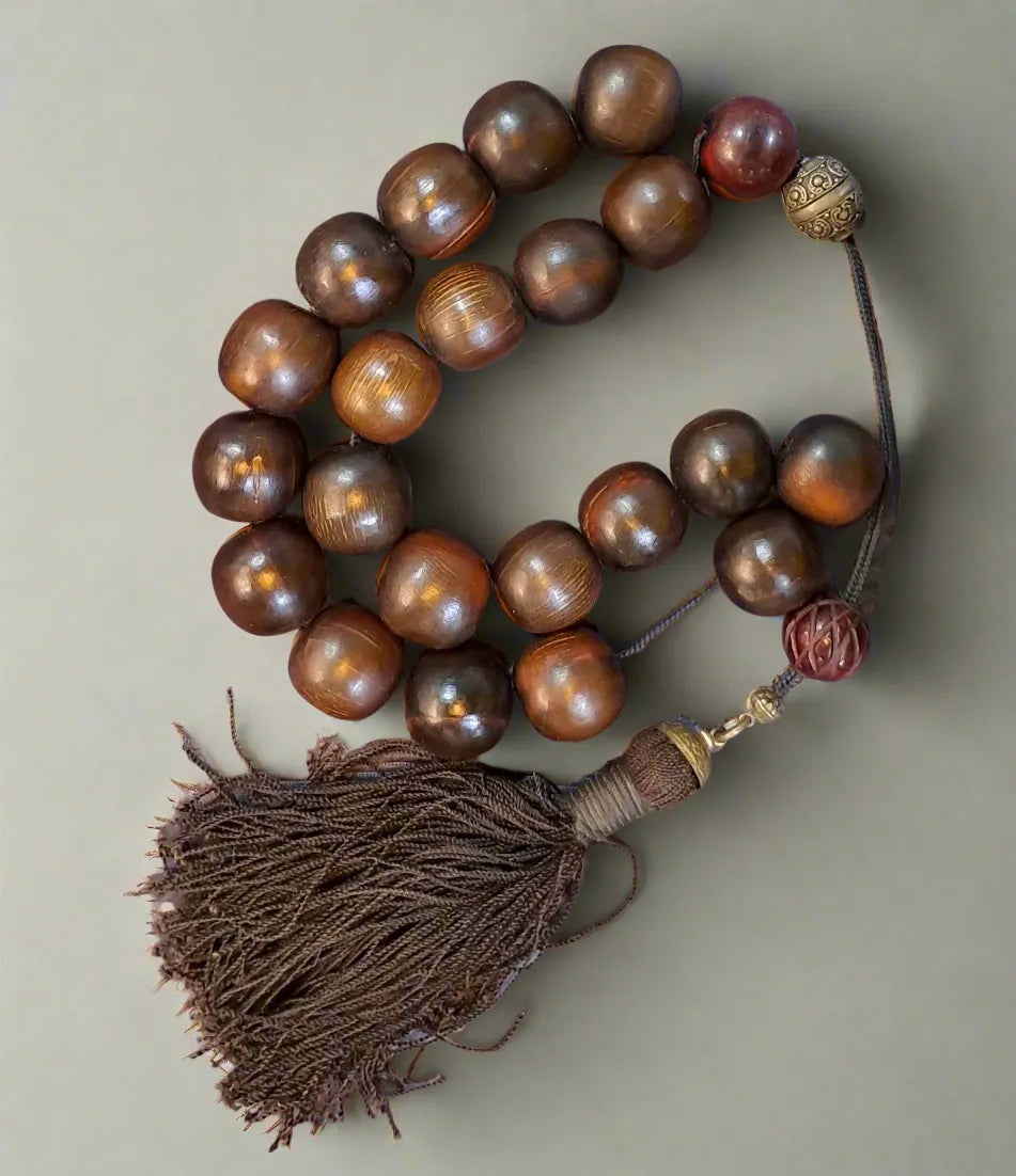 Authentic Buffalo Bone Komboloi (Buffalo Horn Rosary) (ROS-62) - Dinos-Virginia