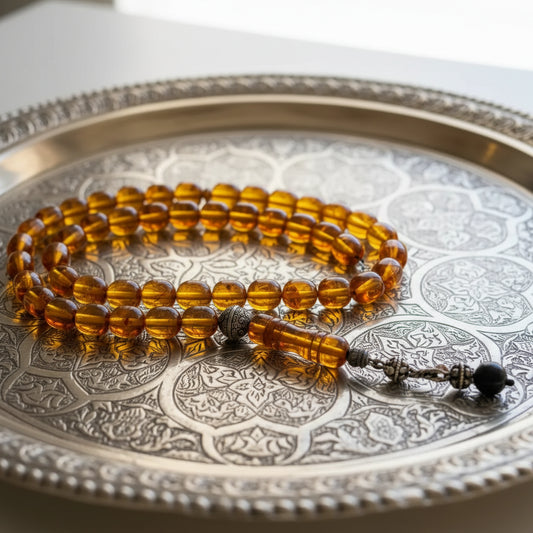 Authentic Mastic Amber Beads Komboloi (ROS-01)