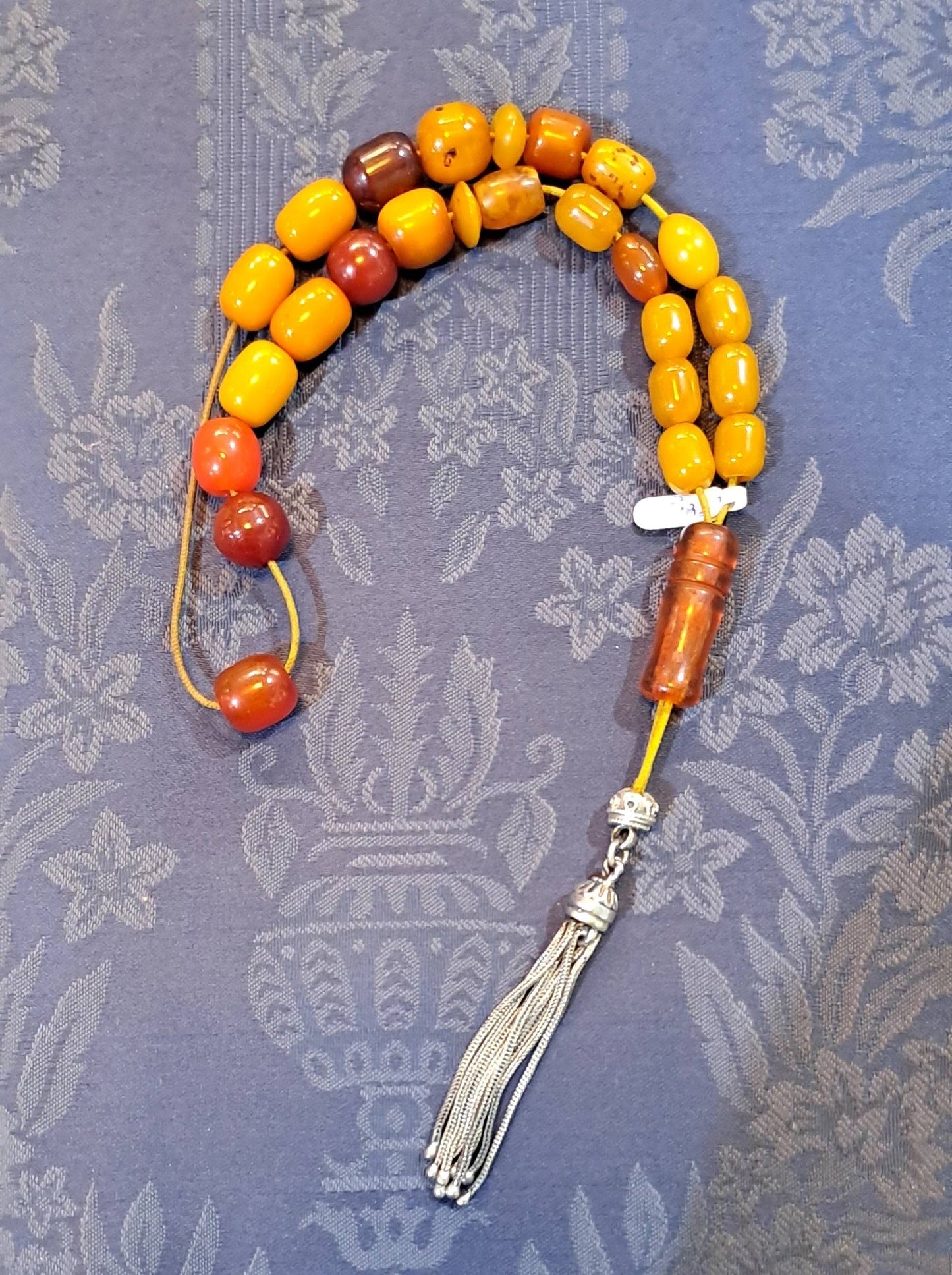 Authentic Old Amber Komboloi (Old Amber Rosary) (ROS-40) - Dinos-Virginia