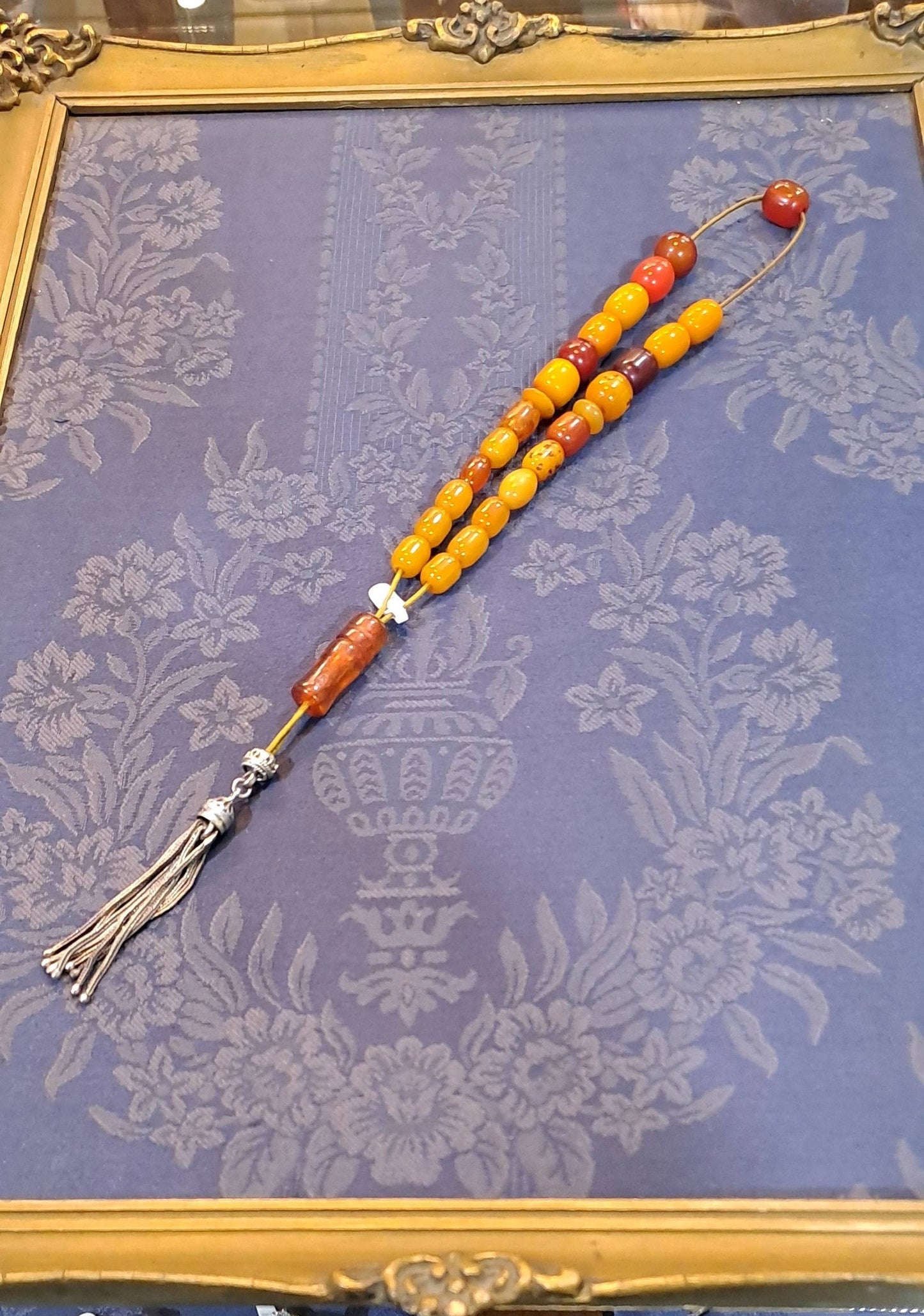 Authentic Old Amber Komboloi (Old Amber Rosary) (ROS-40) - Dinos-Virginia