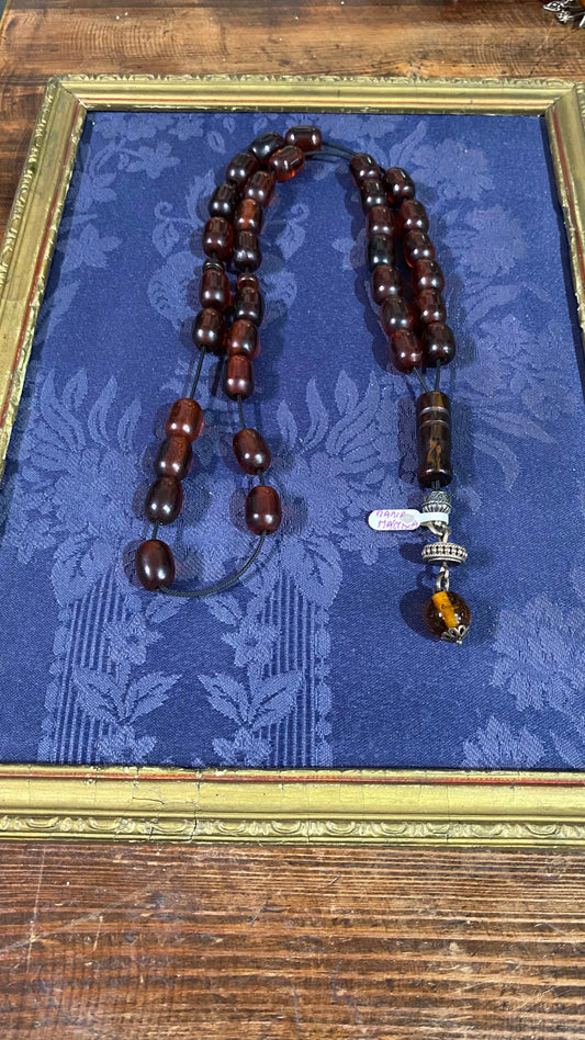 Authentic Old Mastic Amber Komboloi - Dinos-Virginia