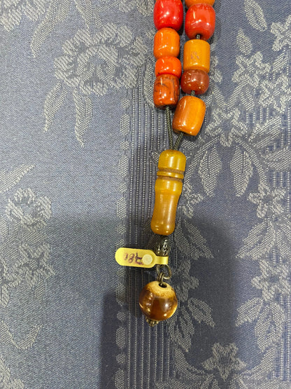 Authentic Red Amber Komboloi - Dinos-Virginia