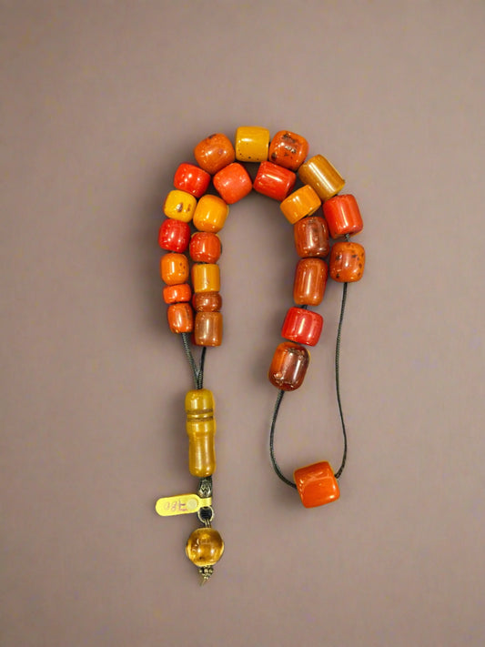 Authentic Red Amber Komboloi - Dinos-Virginia