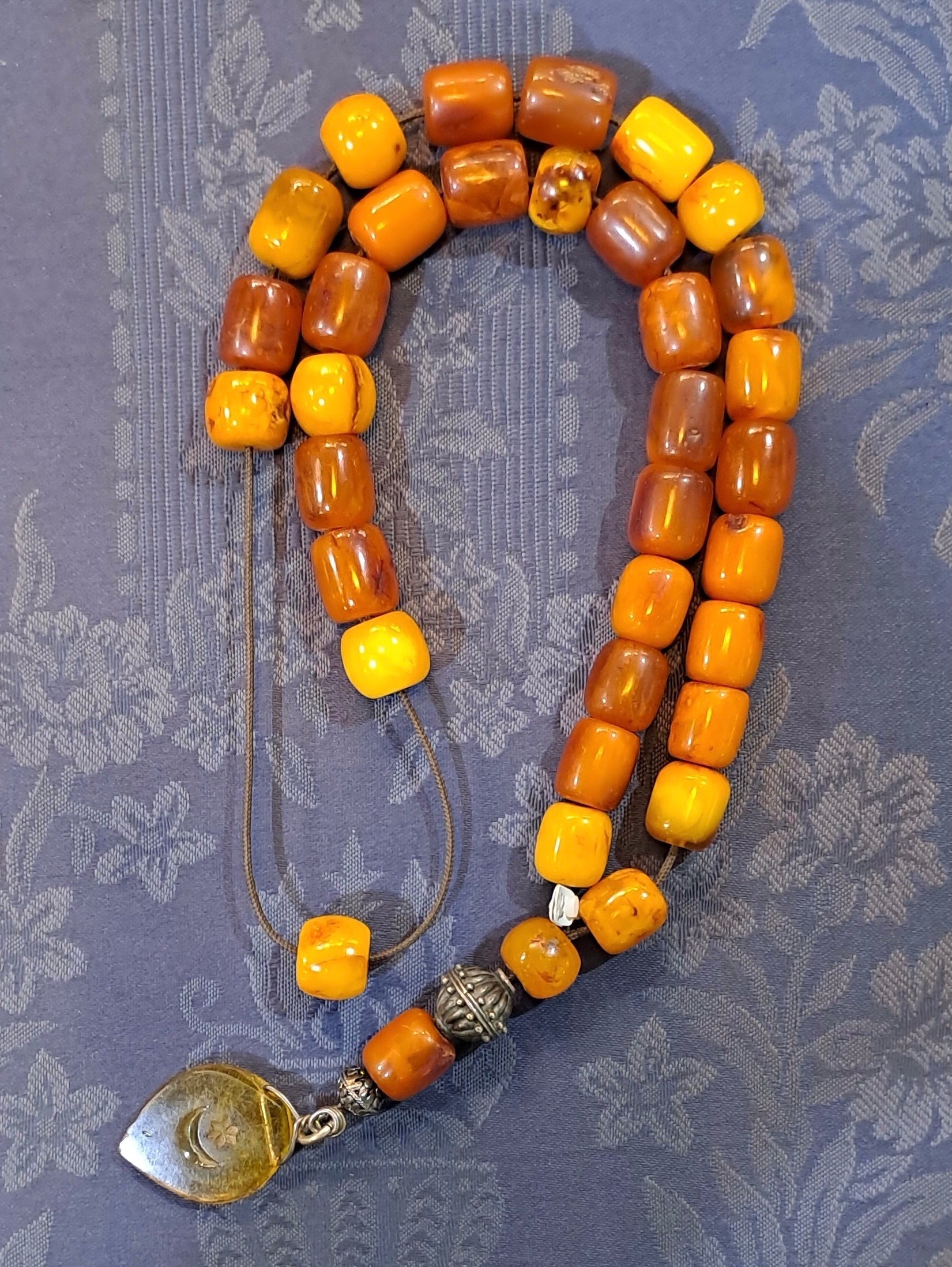 Authentic Vintage Amber Komboloi (ROS-56) - Dinos-Virginia