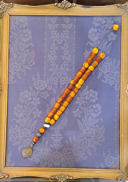 Authentic Vintage Amber Komboloi (ROS-56) - Dinos-Virginia