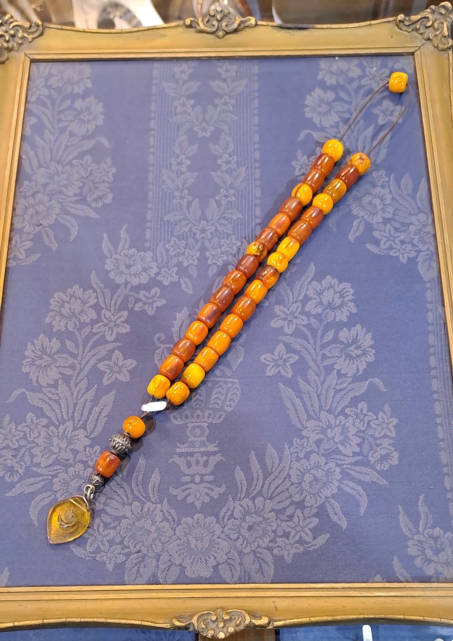 Authentic Vintage Amber Komboloi (ROS-56) - Dinos-Virginia