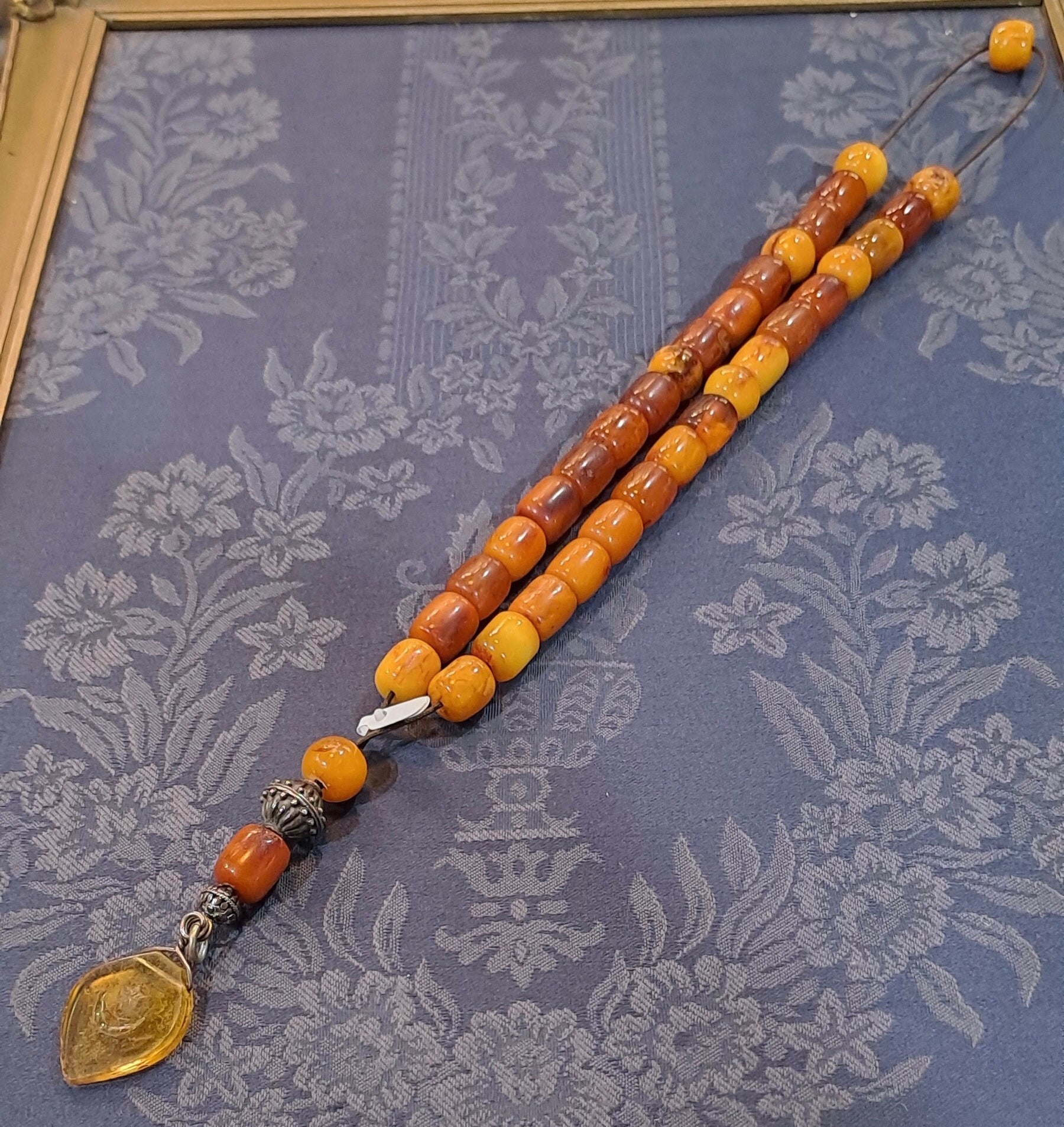 Authentic Vintage Amber Komboloi (ROS-56) - Dinos-Virginia