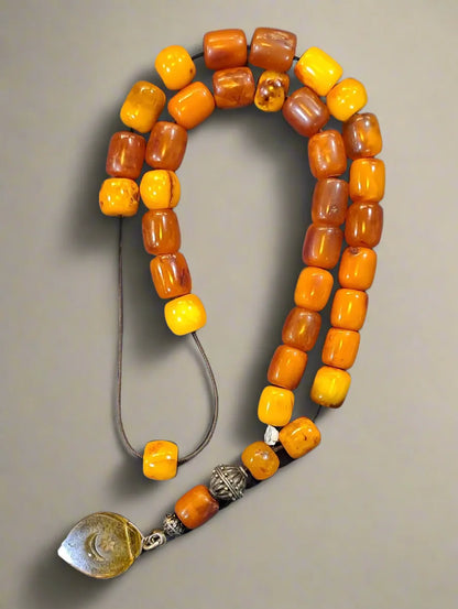 Authentic Vintage Amber Komboloi (ROS-56) - Dinos-Virginia