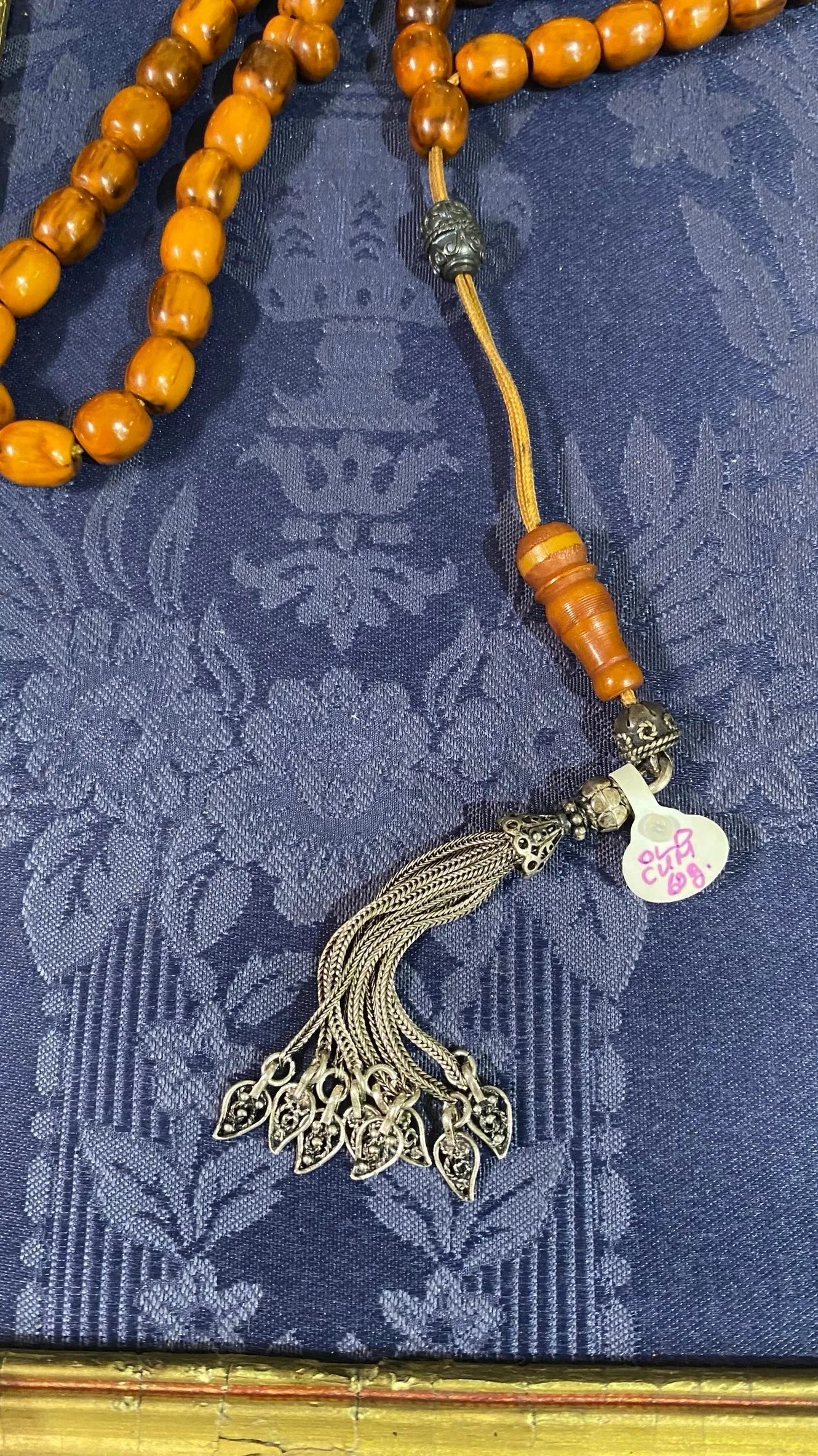 Authentic Vintage Amber Old Gum Komboloi (ROS-31) - Dinos-Virginia