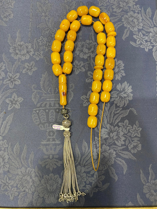 Authentic Vintage Mastic Amber Komboloi - Dinos-Virginia