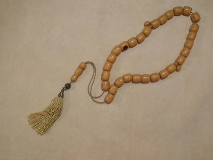 Authentic Vintage Old Mineral Amber Komboloi (ROS-35) - Dinos-Virginia