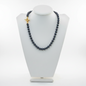 Black Pearl Necklace with gold 18k elements (PE-82)