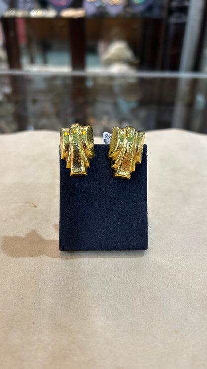 18k gold earrings, Greek earrings - Dinos Virginia Jewelry