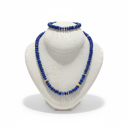 Jewellery set in 18k Gold with Lapis Lazuli (PE-45)
