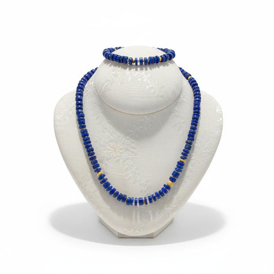Jewellery set in 18k Gold with Lapis Lazuli (PE-45)
