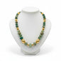 Necklace in 22k Gold with Raw Emerald stones (PE-62)