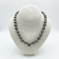 Necklace in Raw Sapphire stones & sterling silver elements (PE-61)