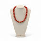Necklace in Red Coral Gemstones and 18k gold elements (PE-50D)