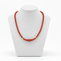 Necklace in Red Coral Gemstones and 18k gold elements (PE-50C)