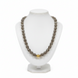 Necklace in Smoke Topaz Gemstones & gold 18k elements (PE-56)