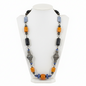 Necklace in sterling silver with Amber, Lapis Lazuli, Onyx (PE-69D)
