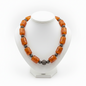 Necklace in sterling silver with authentic amber (PE-70C)