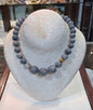 Necklace with Blue Coral (Acozi) stones and gold 18k elements