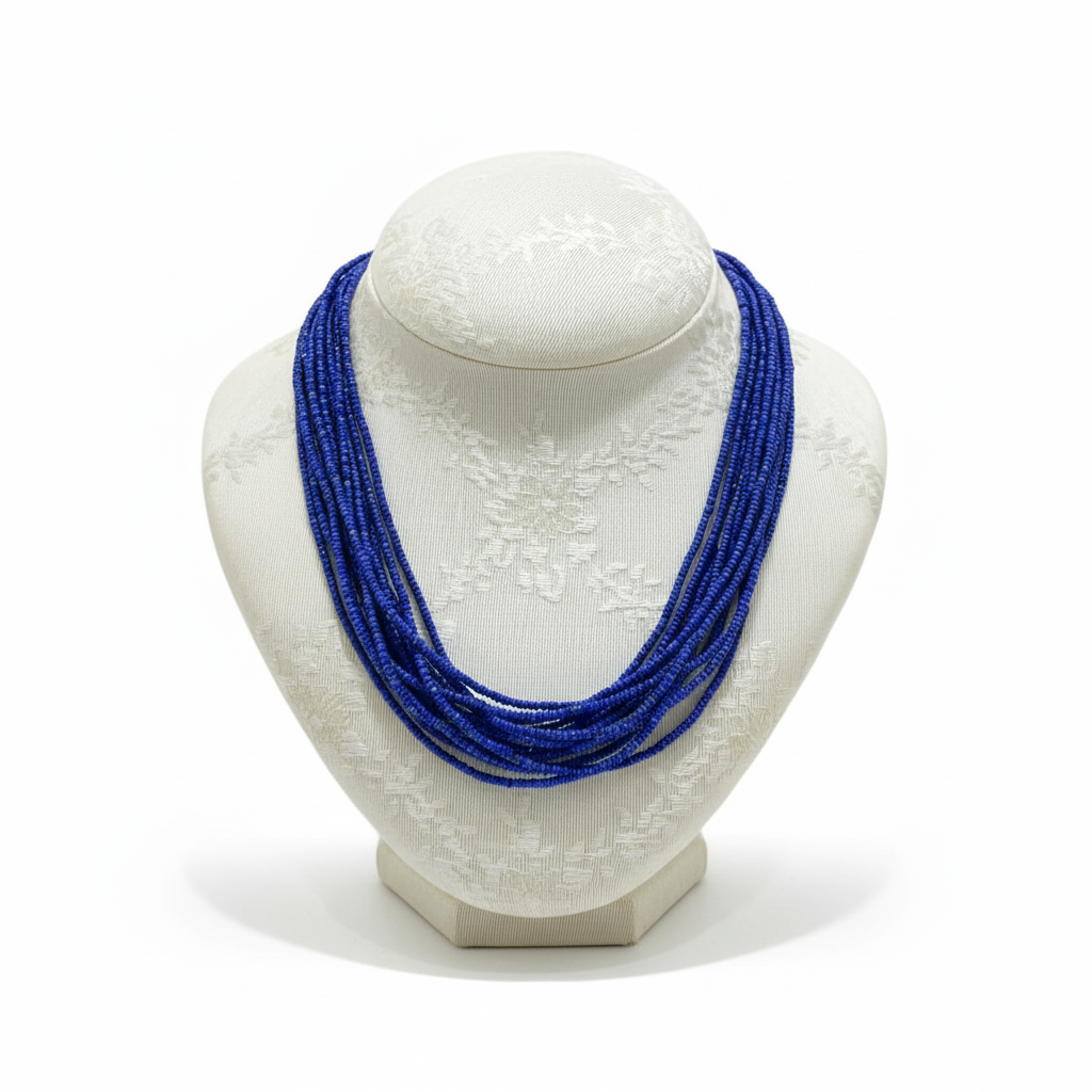 Necklace with Lapis Lazuli & Gold 18k clasp (PE-03)
