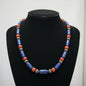 Necklace with Lapis Lazuli & Red Coral and sterling silver elements