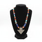 Necklace with Old Lapis Lazuli, Turquoise & Carnelian stone, with sterling silver elements - Dinos-Virginia
