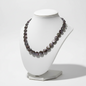 Necklace with black Keishi pearls and 18k gold clasp (PE-23)