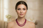 Necklaces in Pink Sapphire, Rubies, Emeralds gemstones & 18k gold elements