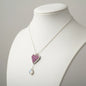 Pendant in Sterling silver, Raw diopside and moonstone diamond