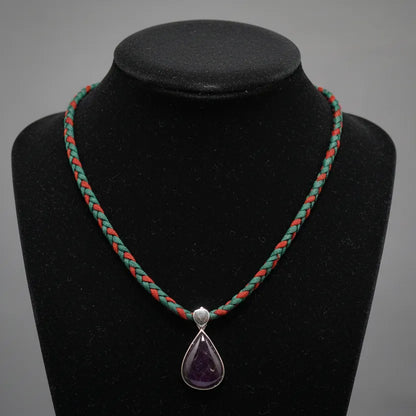Pendant in Sterling silver with Diopside Stone