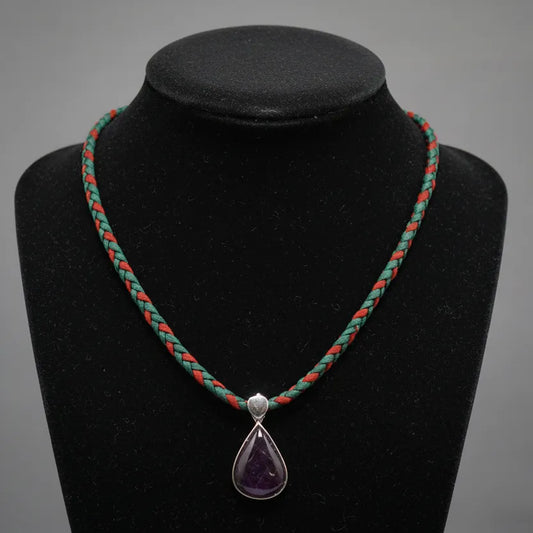 Pendant in Sterling silver with Diopside Stone