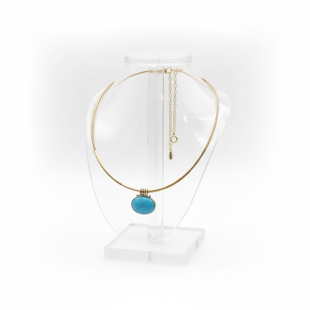 Pendant in Sterling silver with Turquoise stone (PE-20)