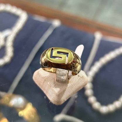 Ring in 14k gold, Meander (B-149) - Dinos Virginia Jewelry