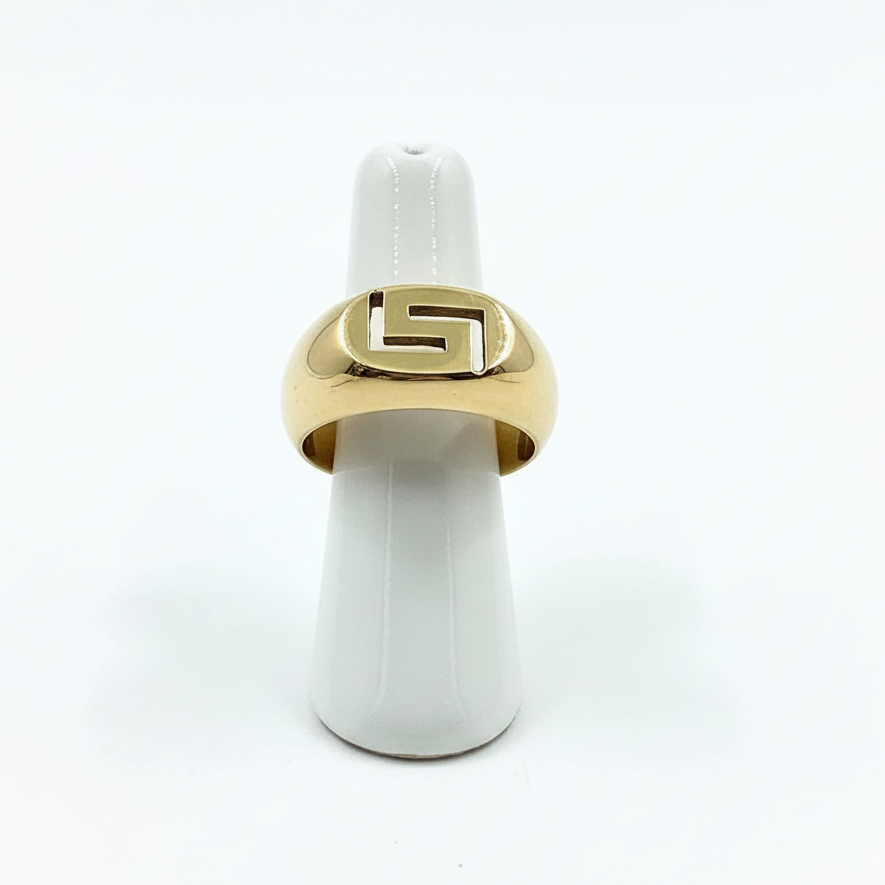 Ring in 14k gold, Meander (B-149) - Dinos Virginia Jewelry