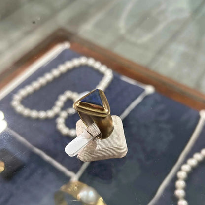 Ring in 14k gold with Lapis (B-152) - Dinos Virginia Jewelry