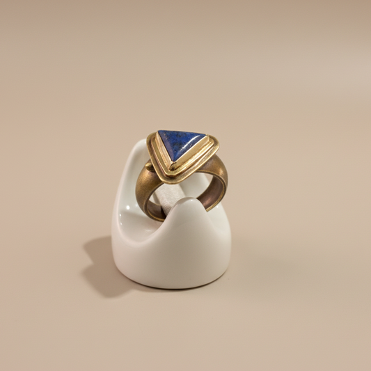 Ring in 14k gold with Lapis (B-152) - Dinos Virginia Jewelry