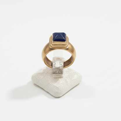 Ring in 14k gold with Lapis (B-154) - Dinos Virginia Jewelry