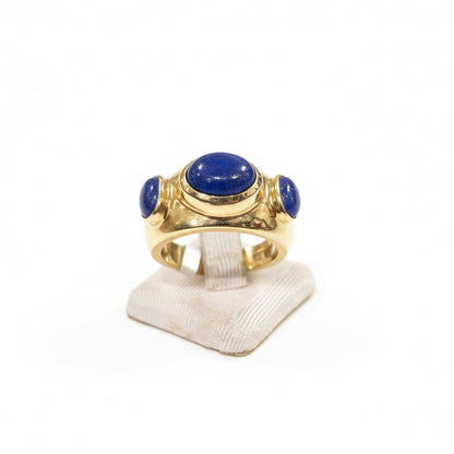 Ring in 14k gold with Lapis (B-148) - Dinos Virginia Jewelry