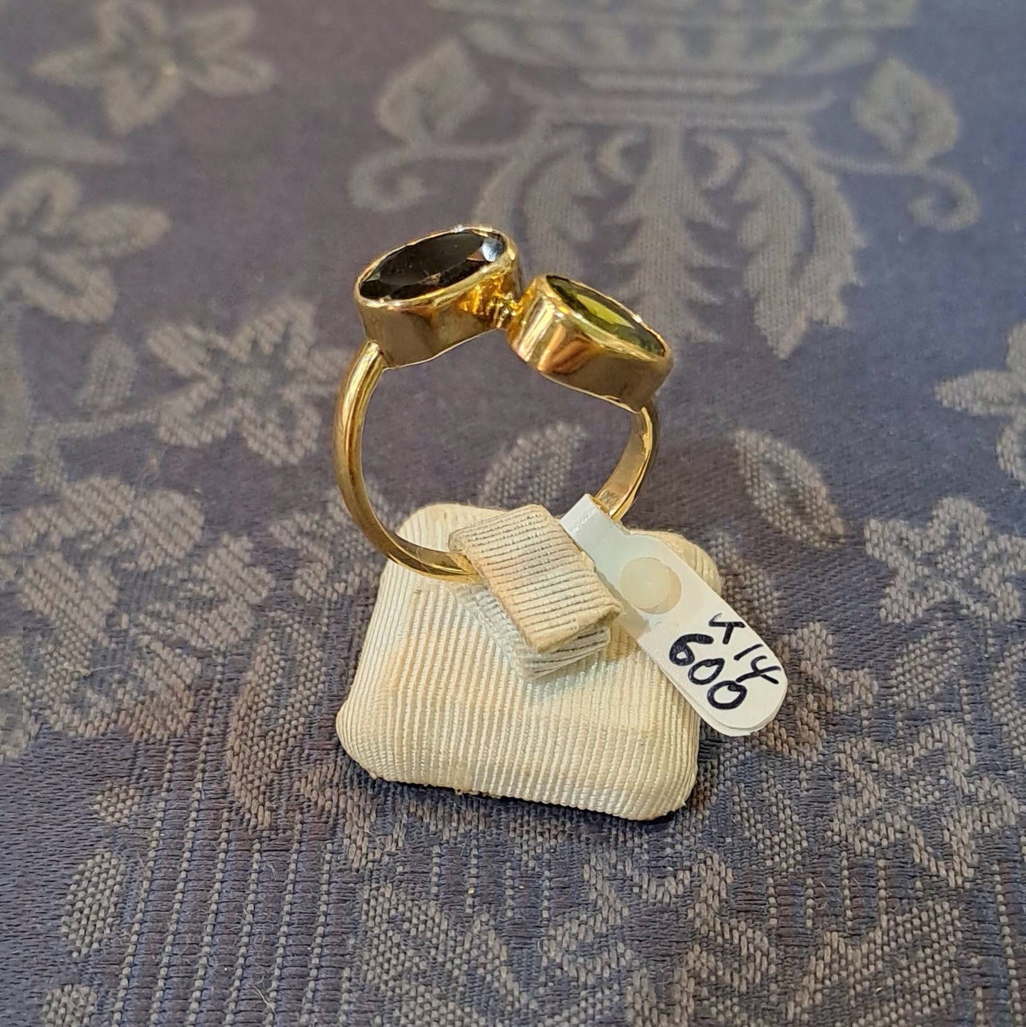Ring in 14k gold with tourmalines (B-116)