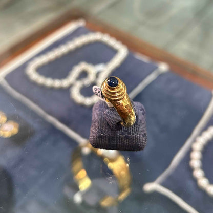 Ring in 18k gold with gemstone (B-155) - Dinos Virginia Jewelry