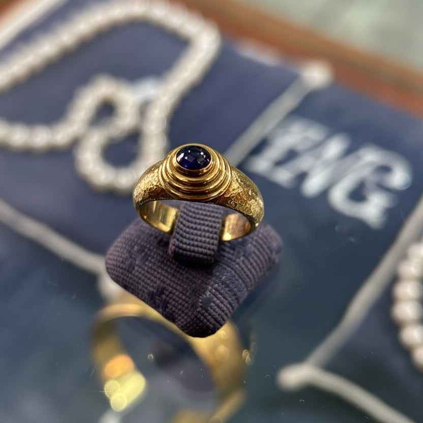 Ring in 18k gold with gemstone (B-155) - Dinos Virginia Jewelry